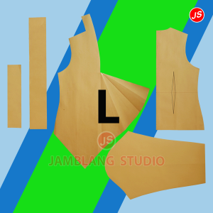 Pola Instan Kebaya Drapery Simpel ( IS 021 ) [ Bukan Pakaian ] Pola Baju Jamblang Store