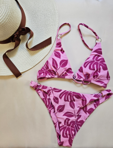 SHE-IN PREMIUM QUALITY SWIMWEAR / TWO PIECE BIKINI / ADJUSTABLE STRAP / PINK / MEDIUM