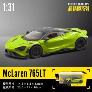 CCA Officially Licensed 1:31 Scale McLaren 765LT Diecast Alloy Model Car with Sound Light and Pull-Back Action for Kids and Adults