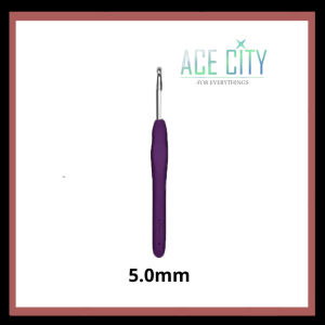 Hakpen Gagang Karet / Silicone Handle Alumunium / Jarum Rajut