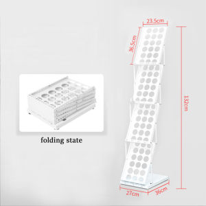 Foldable Magazine Display Rack Stand / Book Paper Brochure Leaflet Office School Event Restaurant A4