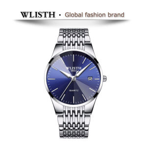 WLISTH Couple watch Couple Casual Waterproof Luminous Calendar Simple Luxury Holiday gift Mineral glass Metal strap [358]