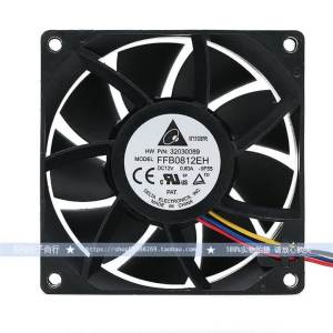 8025 พัดลม 80 มม. สำหรับ Delta FFB0812EH 80x80x25 มม. 12V 0.8A พัดลมแชสซี PWM ความเร็วสูง 5900RPM