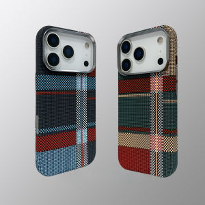 Magnetic Plaid Color Collision Relief Case for iPhone 17 16 15 Pro Max Hard PC Shell Hidden Magnets Back Cover Armor Phone Funda
