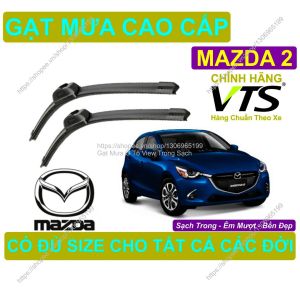 Gạt Mưa Silicon Kính Lái Mazda 2 Cặp Gạt M.ưa Kính Lái Mazda 2 Có Đủ S.ize Cho Các Đời Xe Mazda 2
