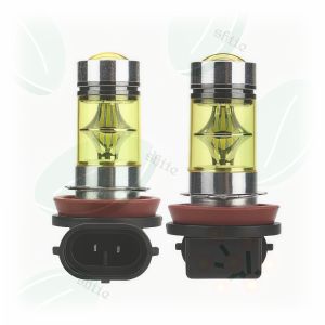 2Pcs LED Fog Light H11/H8 – Ultra Bright 4300K Yellow + 6000K White Waterproof DRL
