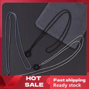 🚚【Local Express Delivery】🚚 Anti-Lost Pen Lanyard Anti-drop Portable Metal Chain Necklace Lanyard Metal Lanyard Sling Snake Bone Chain With Rubble Ring