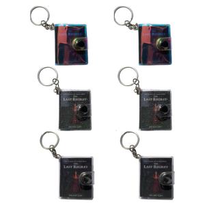 6Pcs Miniature PVC Notebook Keychain Key Holder Pocket Note Book Memobook Refillable Journal Keychain For Bag Charm