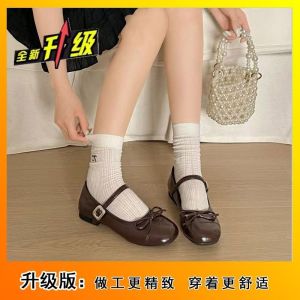 [Free Shipping] Stylish And Beautiful Flat Silver Ballet Flats Elegant Leather Shoes 2026 Summer New Collection