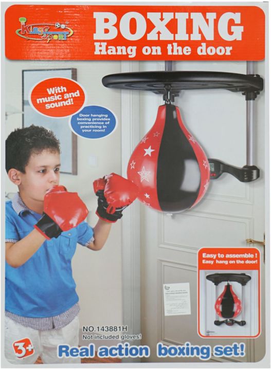 Kids Boxing Play Sport Toy Hang On The Door Real Action Boxing Set