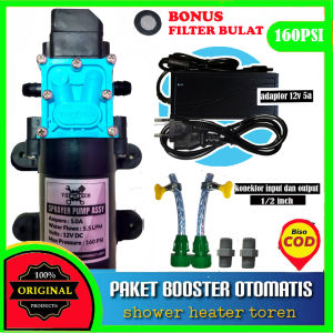 Paket Pompa Booster Otomatis untuk Shower Water Heater Toren - Pompa Bertekanan Tinggi