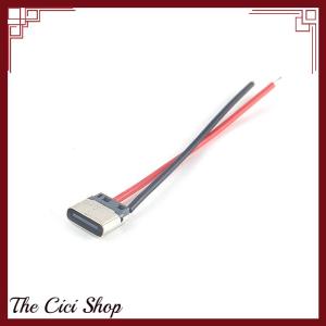 [The Cici Shop] 5pcs USB Type-C 2P Welding Wire Female Connector Cable For Mobile Phone Charging
