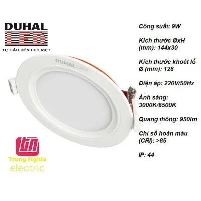 ĐÈN LED ÂM TRẦN PANEL DUHAL 9W (KDPT209) TĂNG PHÔ TÍCH HỢP
