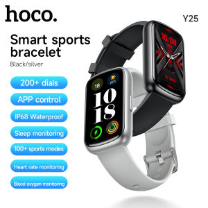HOCO Y25 100% Original Smart Sports Watch Bracelet 1.47inch Touch Screen Smart Band IP68 Waterproof Sport Fitness Watch Blood Oxygen Heart Rate Sleep Health Monitoring Smart Bracelet For Android&ios All Smartphones Universal