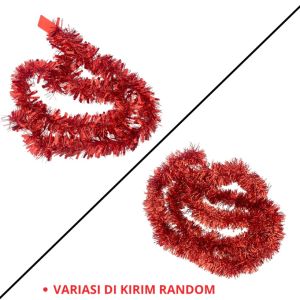 Slinger Rumbai 2 Meter Polos Hiasan Pohon Natal Tinsel Aksesoris Dekorasi Rumah Ornamen Sepeda 2M