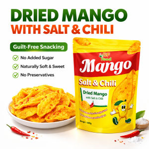 BUY 1kg GET 1kg - Dried Mango with Salt and Chili – Spicy Sour Snack No Sugar 100g / 250g