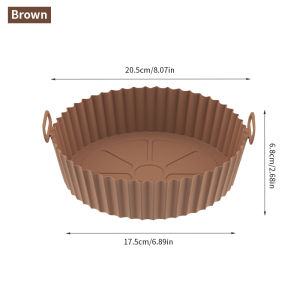 Fypo 17cm Air Fryers Oven Baking Tray Fried Silicone Pad Pizza Chicken Basket Mat Airfryer Silicone Pot Round Replacemen Grill Pan Accessories