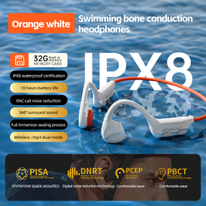 POLVCDG X7/X10 IPX8 Waterproof Swimming Bone Conduction Earphones True Wireless  Bluetooth Swimming Earphones high quality bass Wireless Earbuds Sports Headphones