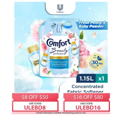 Comfort Concentrated Fabric Softener Baby Powder And Innoscent Peony 1.15L