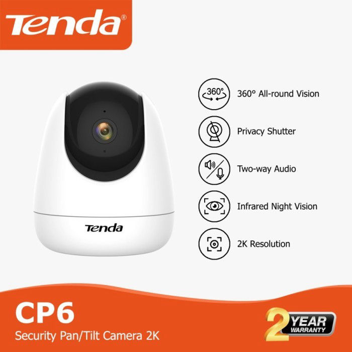 Tenda CP6 IP Cam 2K Security Pan/Tilt Indoor Camera Lazada Indonesia