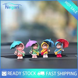 NG Motor✨ COD ✨ Car Cute Umbrella Couple Car Interior Decoration Action Figures Auto Rearview Mirror Dashboard Ornaments For Car Accessories