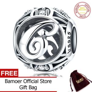BAMOER Miễn Phí Vận Chuyển Giảm Giá Điên Cuồng Bộ Sưu Tập Chữ Cái Tháng 8 Bằng Bạc Ý 925 Hạt Charm Bảng Chữ Cái Từ A Đến Z Phù Hợp Với Vòng Tay Charm Nữ Tự Làm Trang Sức SCC738