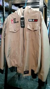 Jaket Pria Semi Parka Tebal Anti Air Waterproof Casual Logo Bordir Best Quality