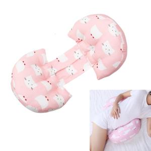 Breathable Washable U Shape Body Pillow for Night Sleep Back Support Comfortable Memory Foam Cores Whale Shape