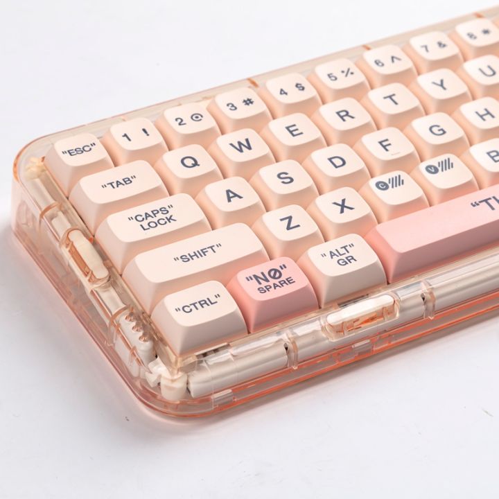 ใKeycap OnlyใPink Plastic Theme Keycap XDA Height 140 Keys PBT ...