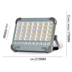 Đèn LED ngoài trời cắm trại bán hàng rong pin lithium đèn khẩn cấp di động đa chức năng năng lượng mặt trời USB