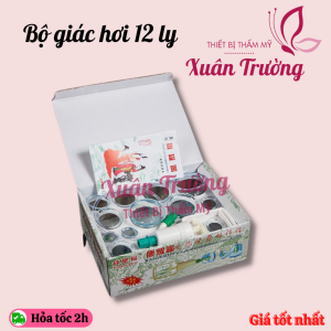 Bộ giác hơi không dùng lửa 12 ống đủ phụ kiện | Bộ giác hơi 12 ly