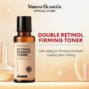 VIBRANT GLAMOUR FDA Double Retinol Face Toner Anti aging Whitening Fades Fine Lines Anti Wrinkle Facial Essence Toner Smooth Firming Moisturizing Skin Care 100ml