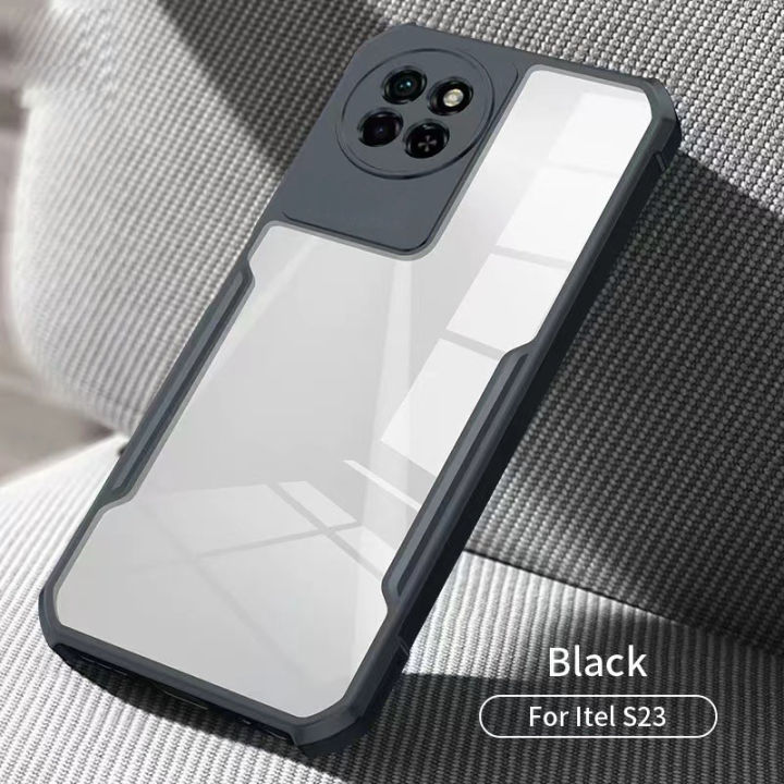 itel S23 Phone Casing Protective Cases Transparan CLEAR Armor Case ...