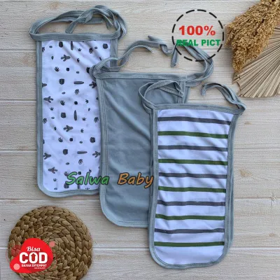 Salwa Baby - Isi 6 PCS Popok Bayi Baru Lahir Popok Tali Cuci Ulang Usia 0-3 Bulan Seri Grey