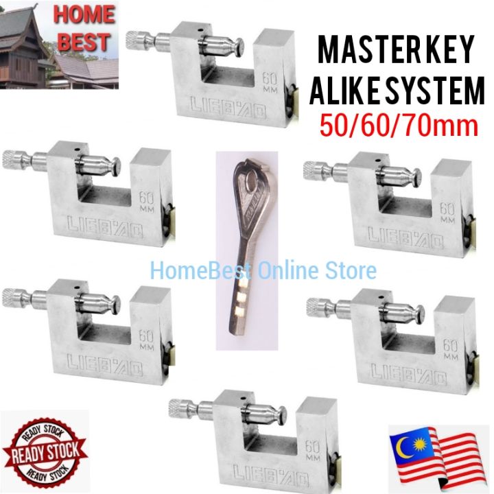 New 1 key/pc Security Padlocks Pad Lock Master Key House Lock Door