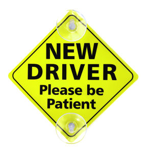 New Driver Please Be Patient Signs 12x12cm Rookie Car Signs