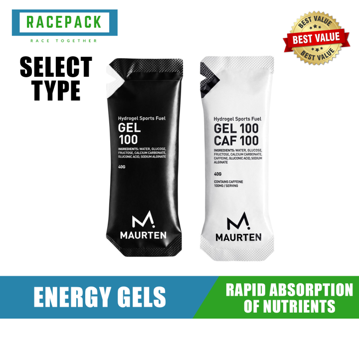 Maurten Hydrogel Sports Fuel Gel 100 / Gel 100 Caf 100 1 Pack /10