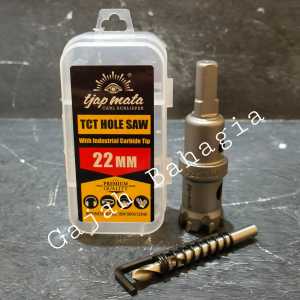 Tjap Mata hole saw TCT 22mm Bor pelubang baja stainless besi alumunium