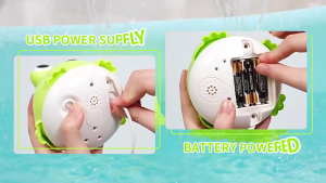 Cartoon Electric Frogs Bath Toy Water Sprayer Toy with Light For Babies Shower Fun Indoor Entertainment Toy Supply