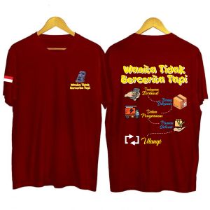 Kaos Pria Wanita Tidak Bercerita Baju Distro Keren Katun Tc30s Murah Sablon