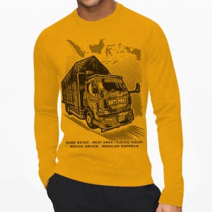 DRIVER TRUK | Kaos Lengan Panjang Pria & Wanita | Distro | Sablon | Murah | Produk Lokal | CIAO.ID