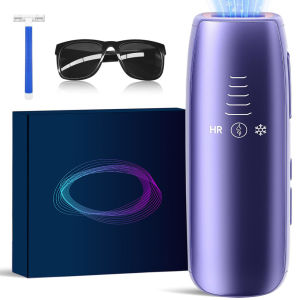 Laser Hair Removal with 5℃ Ice Cooling Painless IPL Laser Hair Removal Device 5 Levels 2 Modes with 3 in 1 Set