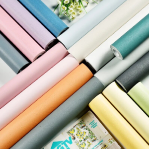 COD PAKET 5ROLL Wallpaper Dinding Stiker Dinding Rumah POLOS wallpaper anti air Premium Quality Ukuran 45cm x 45meter Termurah