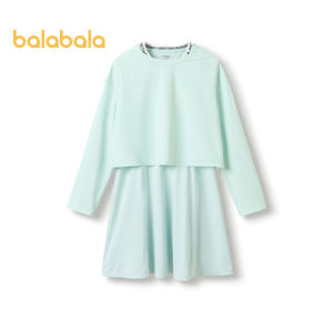 Balabala Childrens Sun Protection Set 2024 New Summer Cuhk Kids Cool Quick Drying Two Piece Girls Sport