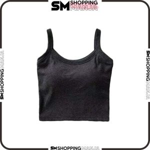 Tanktop Bra Basic Polos Uneck / Atasan Wanita Singlet With Cup Busa Tank Top Women Kekinian SM P361