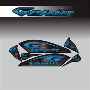 STRIPING HONDA GENIO 2020 HITAM BIRU