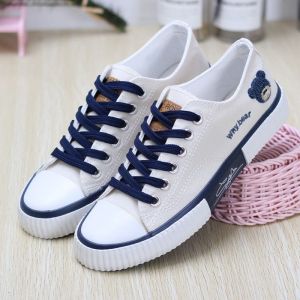 HS-0251 Sepatu Wanita Sneakers Tali Kanvas Elegan Sepatu Terbaru High Quality