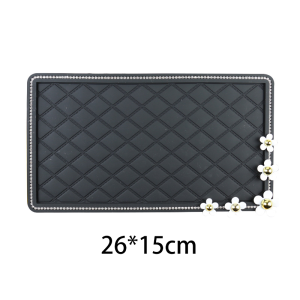 XYKJ Alas Dashboard Mobil Aksesoris Interior Mobil Anti Slip Dasbor Hiasan Bertatahkan Berlian Silikon