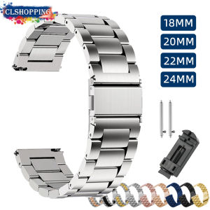 Smart Watch Strap 18mm 20mm 22mm 24mmwatch band/fitbit strap/stainless watch Metal Straps for Mens & Women Compatbile for Samsung Casio Huawei Fossil Withings Smart Watch