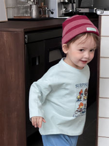 Childrens Spring Cartoon Print Outfit Korean Style Boys Spring Clothing Baby Outfit 2026 Baby spring clothing